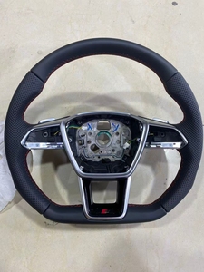 พวงมาลัยรูปตัว D มีรูพรุนสำหรับกีฬาพื้นแบน A8 A7 <span class=keywords><strong>A6</strong></span> Audi - Product Image 3