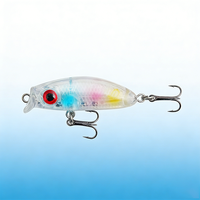DUHNNUG 4.3cm 2.5g Leurre de pêche Micro Minnow en ABS, Mini Appât Artificiel Dur pour la Pêche au Bar, à la Truite, au Lucioperca, au Brochet en Lac et en Rivière