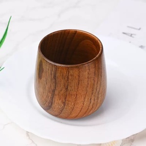 Tazas de té y vino de <span class=keywords><strong>madera</strong></span> de Acacia de lujo de estilo Simple japonés Tazas y platillos de <span class=keywords><strong>madera</strong></span> elegantes - Product Image 3