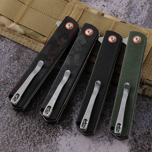 Couteau de poche pliable EDC de haute qualité Bochen avec manche en fibre de carbone broyée et lame D2, couteau de survie pour le camping et la chasse - Product Image 5