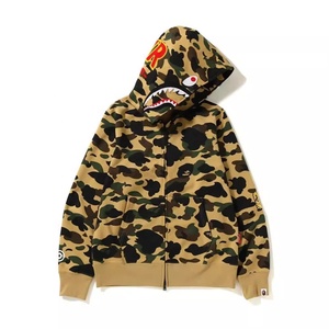 Sudadera con Capucha de Alta Calidad Bapei, Diseño de Camuflaje de Tiburón, para Hombre, Talla Grande, Informal, con Cierre, de Algodón, Estilo Hip-Hop, 1:1 - Product Image 3