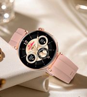 Montre connectée ECG Health ET491 avec écran AMOLED de 1,32 pouces, lecture de musique, appels Bluetooth, fréquence cardiaque, tension artérielle, étanche, pour femmes