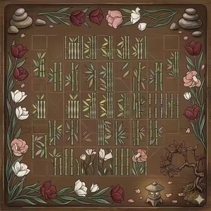 <span class=keywords><strong>Tapis</strong></span> de Mahjong de Luxe Personnalisé, Motif Grain de <span class=keywords><strong>Bois</strong></span>, Dos Antidérapant en Caoutchouc, <span class=keywords><strong>Tapis</strong></span> de Table Carré pour Divertissement à Domicile, Jeu de Société pour Fêtes - Product Image 4