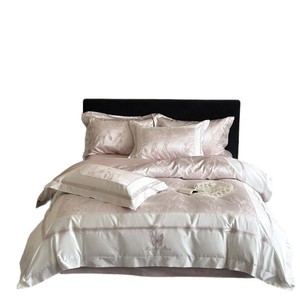 Parure de lit 4 pièces en coton pur à longues fibres 100 fils, jacquard teint en fil haute précision, style luxe léger pour <span class=keywords><strong>fille</strong></span> - Product Image 5