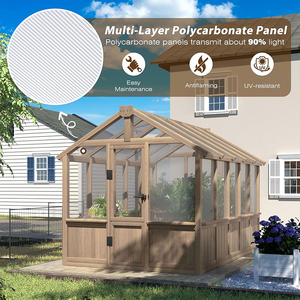 Nuevo Invernadero Grande de Madera para Exteriores, Invernadero de Madera Sólida para Exteriores, Casa de Madera para Plantas - Product Image 4