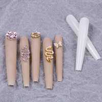 TSZS ABS Extra Long 4XL Ballerina Nail Tips Clear Natural Full Cover Fingernail Tips 12 Sizes Artificial Nails for Extension