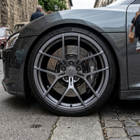 Jantes en alliage forgé personnalisées 1 pièce en satin gris léger à rayons en Y de 18, 19, 20, 21 pouces 5x112 5x114.3 5x120 pour BMW M3 M4 Audi RS5