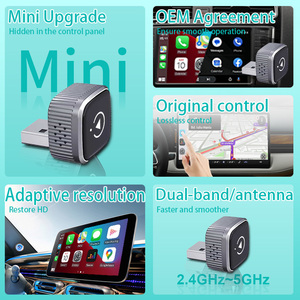 Adaptateur <span class=keywords><strong>CarPlay</strong></span> sans fil pour <span class=keywords><strong>iPhone</strong></span> <span class=keywords><strong>Apple</strong></span> - Améliorez votre <span class=keywords><strong>CarPlay</strong></span> filaire en un appareil sans fil, mini en forme de T pour prise USB de voiture, brancher et jouer - Product Image 4