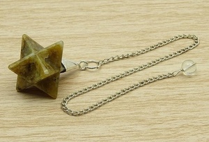 Pendule spirituel en cristal naturel à facettes, d'énergie, œil de tigre, pierres précieuses de guérison, Reiki - Product Image 4