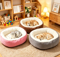 Fournitures pour animaux de compagnie en gros, niche pour chien, niche pour chat, lit pour animaux de compagnie ovale super doux et épais, nid pour animaux de compagnie