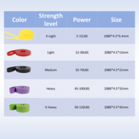 Bandas de resistencia con logotipo personalizado, juego de bandas elásticas personalizadas para ejercicio, bandas largas de entrenamiento para gimnasio