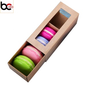 Factory Eco-friendly Paper Macaroon Box 4 or 5 Macaron Packing Box with Window