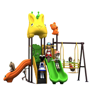 Thiết bị chơi trẻ em ngoài trời, playgroura trường trượt nhựa lớn làm bằng kim loại. - Product Image 5