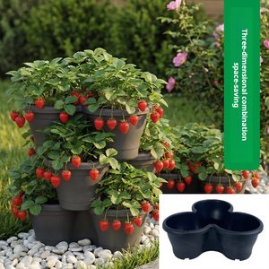 Pot de fleurs modulaire créatif en plastique émaillé, grande taille, durable, écologique, léger, pour usage domestique, prévient la pourriture des racines, lot - Product Image 1