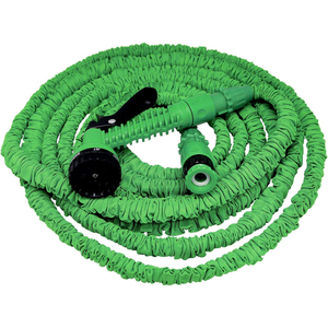 <span class=keywords><strong>Manguera</strong></span> de Jardín Expandible Verde Personalizable de 25 a 250 pies con Riego de Plástico ABS, Trompos, Tuberías de Agua, Tubería de Polietileno, Bolsa de Plástico OPP - Product Image 1