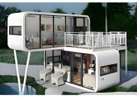 Maison préfabriquée modulaire de luxe Geovance Creative, en panneaux sandwich en acier, design moderne du milieu du siècle, couleurs personnalisables, hôtel