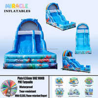 Château gonflable commercial pour l'extérieur, toboggan aquatique gonflable en PVC pour location événementielle
