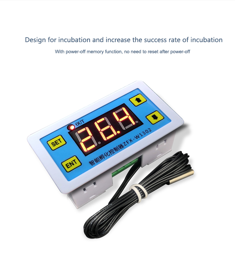 LED microcomputer digital display temperature controller ZFX-W1302 12V thermostat thermostat switch(图2)