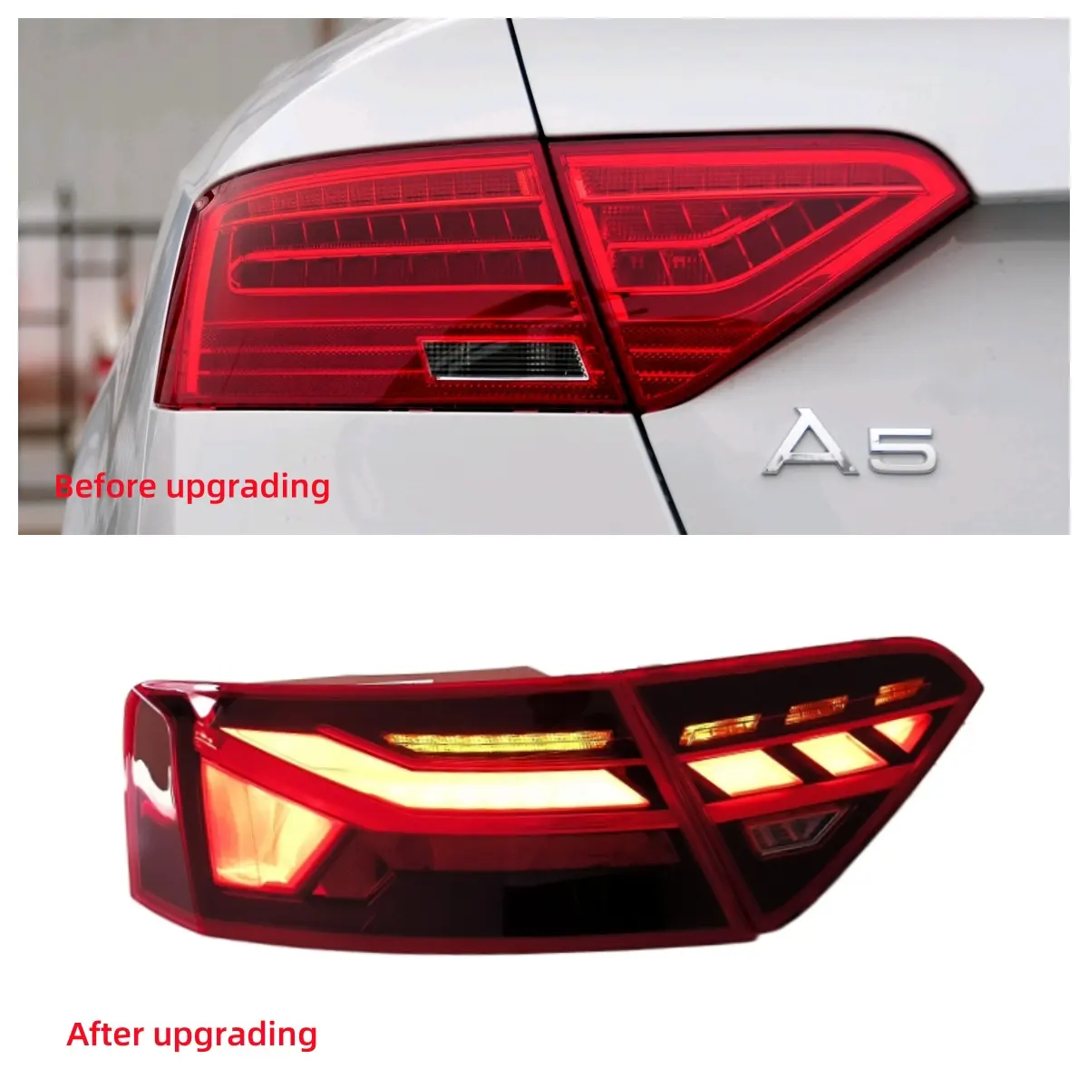 Accesorios de coche luz trasera LED Plug and Play Actualización de luz trasera LED para 2013-2016 Audi A5 luz trasera