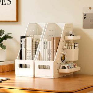<b>Desktop</b> Book Organizer Folding Bookshelf 1 Layer Rectangle Standing Type For Books Office Storage Minimalist Design - Product Image 2