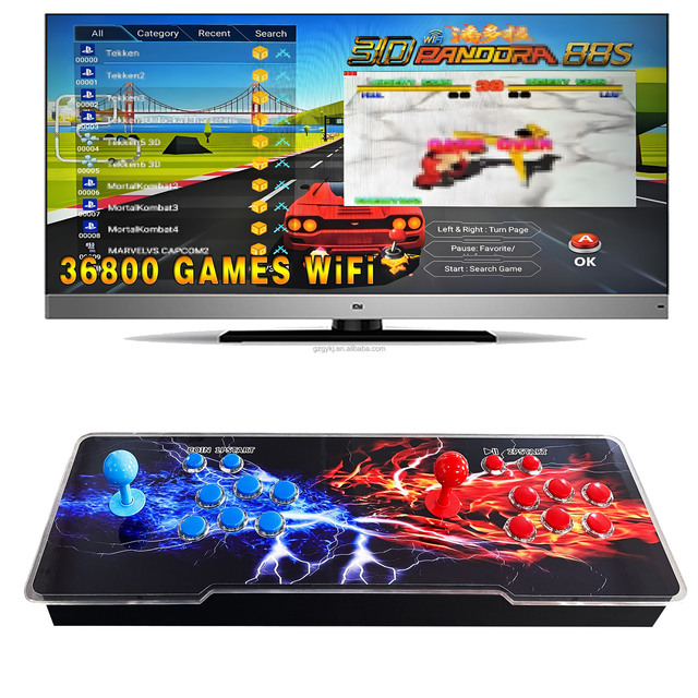 Wholesale Dual joystick Electronic Game Console Pandora Box Retro 36800 with WIFI Classic Arcade PSP Games