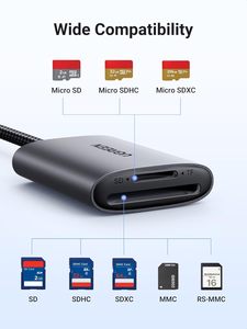 Ugreast USB C SD 4.0เครื่องอ่านการ์ด3.0 UHS II เครื่องอ่านการ์ดไมโคร SD แบบปลั๊กเครื่องอ่านการ์ด<span class=keywords><strong>ค</strong></span>วามจำสำหรับ SD microSDHC - Product Image 5