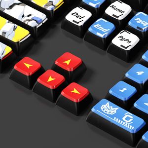 <span class=keywords><strong>Clavier</strong></span> mécanique bleu à sublimation thermique sur le thème des mechas d'anime, personnalisé, 118 touches, petit ensemble complet, transparent sur quatre côtés - Product Image 4