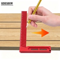 Règle de traçage d'angle droit pour le positionnement de trous, 45 et 90 degrés, pour le travail du bois, règle de marquage en L