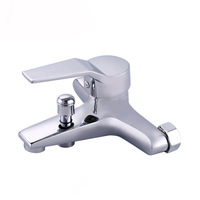 Robinet de douche monocommande en cuivre électroplaqué, design Hyundai, avec disque céramique, mitigeur chaud/froid, ensemble de jets pluie, design épuré