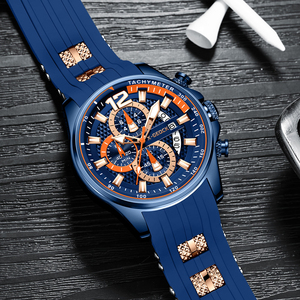 Relojes X-GEQCK <span class=keywords><strong>con</strong></span> Correa de Silicona para Hombre, Relojes de Pulsera Deportivos de Cuarzo de Lujo, Cronógrafo, <span class=keywords><strong>Reloj</strong></span> Hombre <span class=keywords><strong>con</strong></span> Manecillas Luminosas y Fecha - Product Image 4