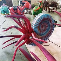 Modèle de simulation en résine et métal de poulpe animatronique intérieur/extérieur de haute qualité pour les occasions publiques et les parcs d'aventure