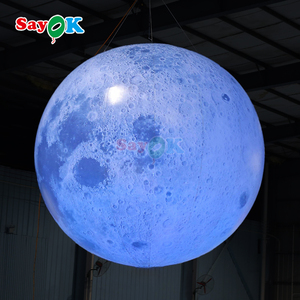 Sayok Giant Moon Ball Inflable Colgante Inflable <span class=keywords><strong>Luna</strong></span> Globo 3m con Iluminación Led - Product Image 5