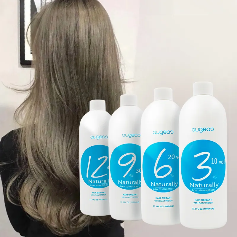 Tinte para el cabello de marca personalizada, crema de peróxido para el cabello, oxidante para uso profesional y permanente, sin amoníaco