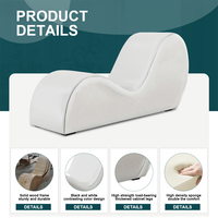 Canapé-lit en cuir PU blanc de type Dayer S avec structure en bois, Dayer-sex4, meubles pour faire l'amour, pour couple, utilisation dans le salon