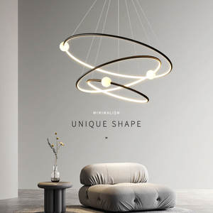 Nordic Hanging <b>Light</b> Living Room Modern Luxury LED Ring Ball Chandeliers Pendant <b>Lights</b> - Product Image 5