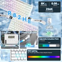 ATTACK SHARK R82 HE Ultra Fast Response Keyboards 5 Layer Sound Optimizing South Facing RGB Backlit Type C Wired Laptop Gaming