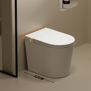 Mini nhà khách sạn treo tường thiết bị vệ sinh trắng thông minh tự động tuôn ra CHẬU VỆ SINH điều khiển từ xa P-trap S-trap ghế sưởi ấm thiết kế mới - Product Image 1