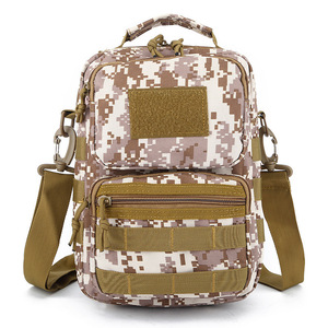 Outdoor Camouflage Tactical Backpack 14 In Adjustable Shoulder Crossbody Bag With Zipper Pocket For Hiking Unisex - Product Image 2