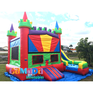 Maison commerciale en gros de rebond d'enfants avec le château plein d'entrain combiné de toboggan - Product Image 4