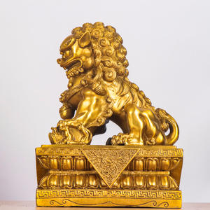 2025 personnalisable Foo chiens gardien Lion Statues cuivre Pixiu Figurine laiton FU chien pékin culturel <span class=keywords><strong>Statue</strong></span> pour la décoration intérieure - Product Image 3
