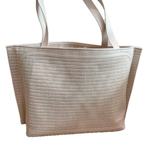 Pink Straw Weaving Tote Bag Vertical Square Large Capacity Leisure Travel Minimalist Style Spring 2026 - Product Image 5