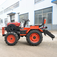 Produk Unggulan Traktor Roda CE 18HP Pertanian Traktor Penggerak 4 Roda Traktor Kebun dengan Rotary Tiller