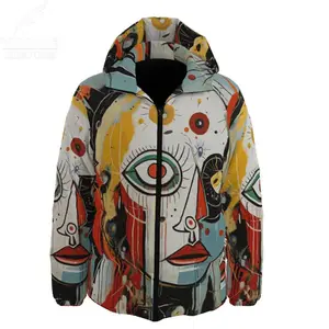 YuFan Custom Unisex Daunen jacke Multi color Puffers Jacken Streetwear Druck Verdickung Männer Duck Down Mäntel