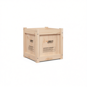 Maceta de madera maciza para jardín, cuadrada, de 15.7 pulgadas, estilo rústico, para uso en exteriores. - Product Image 1