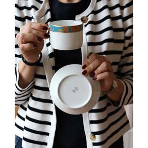 Richard Ginori Lago Impero 12-Cup Coffee Set Abstract <b>Edge</b> <b>Decoration</b> Dinnerware Collection 0kg - Product Image 1