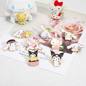 Bán Buôn Dễ Thương Hello Kitty Trâm Pin Tùy Chỉnh In Nhật Bản Cô Gái Trái Tim Kim Loại Ba Lô Pins Tốt Cổ Phiếu Cho Quần Áo Túi Nghệ Thuật - Product Image 1