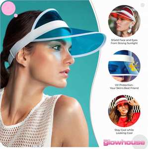 Visera de PVC Transparente y Colorida para Protección Solar, Uso en Verano, Económica, con Logotipo Personalizado, Colores y Tamaños Personalizables para Deportes y Pesca - Product Image 4