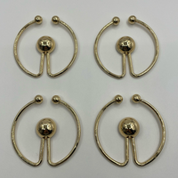 Boucles métalliques écologiques anti-corrosion à boule ouverte pour vêtements, sacs, artisanat DIY, vente en gros en vrac