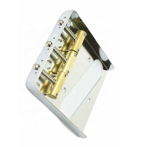 Puente de guitarra de níquel cromado de Estilo Vintage personalizado mecanizado CNC con 3 sillines de latón no compensados - Product Image 2