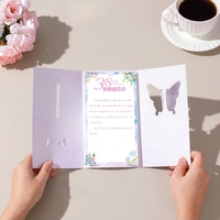 Carte de vœux personnalisée en papier à faible MOQ avec impression de logo, invitations imprimées pour mariages et anniversaires, cartes de remerciement pour petites entreprises